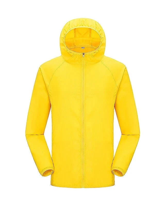 Women's Packable Rain Jacket with Hood – Lightweight Full-Zip Shell