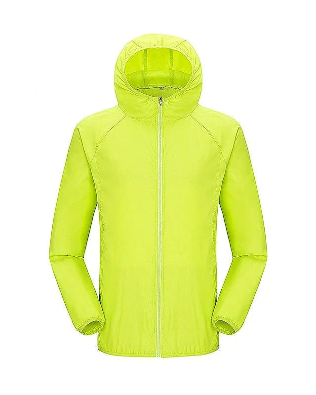 Women's Packable Rain Jacket with Hood – Lightweight Full-Zip Shell