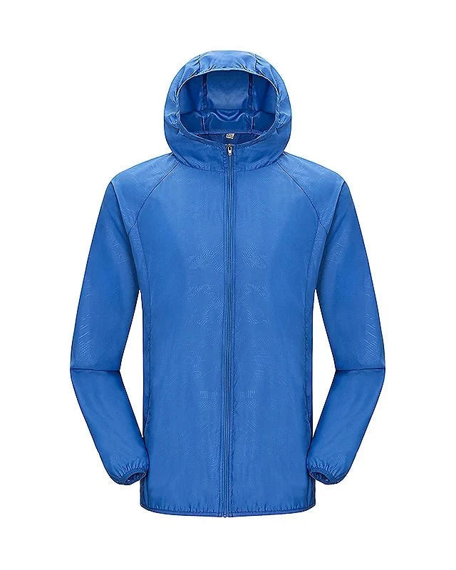 Women's Packable Rain Jacket with Hood – Lightweight Full-Zip Shell