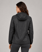 Women's Packable Rain Jacket with Hood – Lightweight Full-Zip Shell
