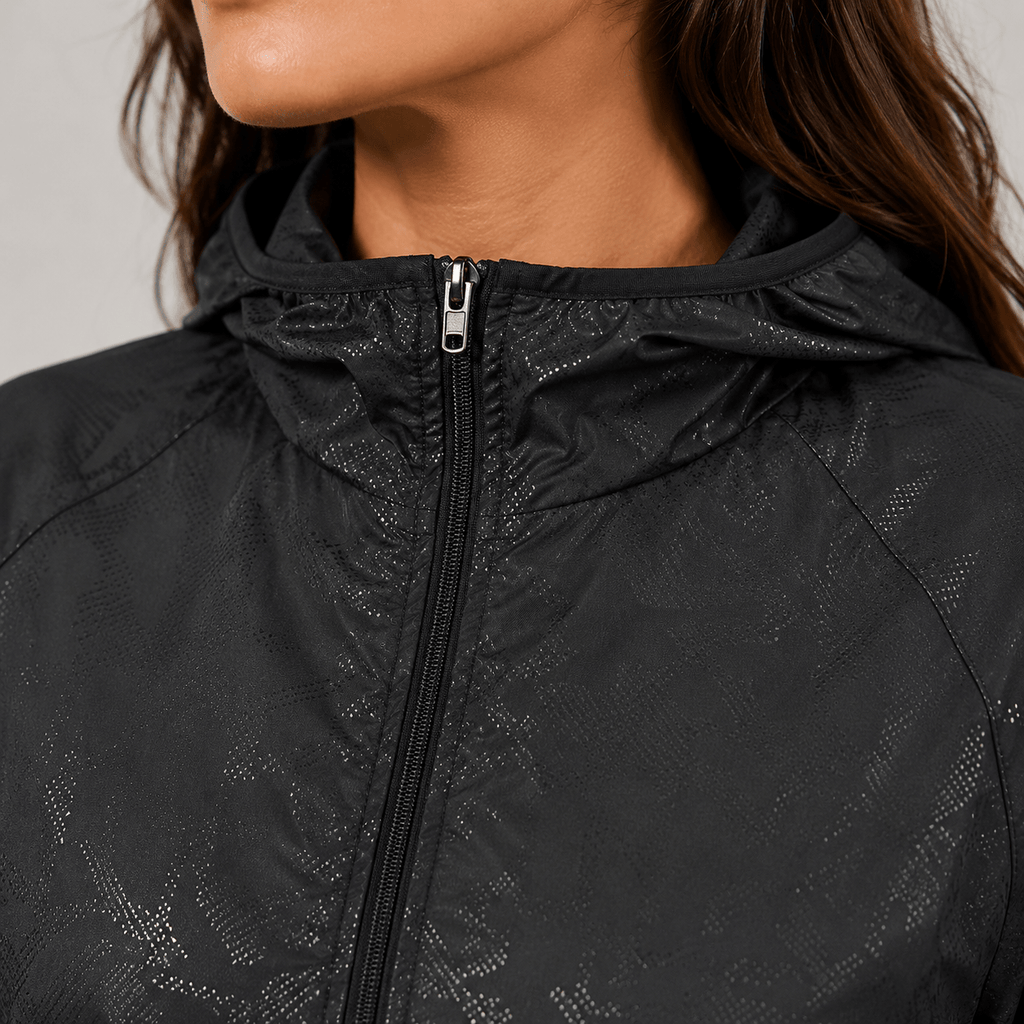 Women's Packable Rain Jacket with Hood – Lightweight Full-Zip Shell