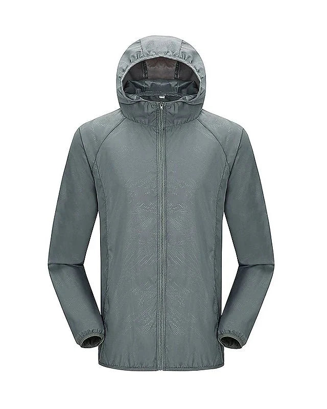 Women's Packable Rain Jacket with Hood – Lightweight Full-Zip Shell