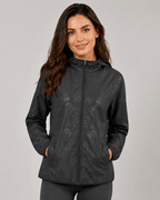 Women's Packable Rain Jacket with Hood – Lightweight Full-Zip Shell