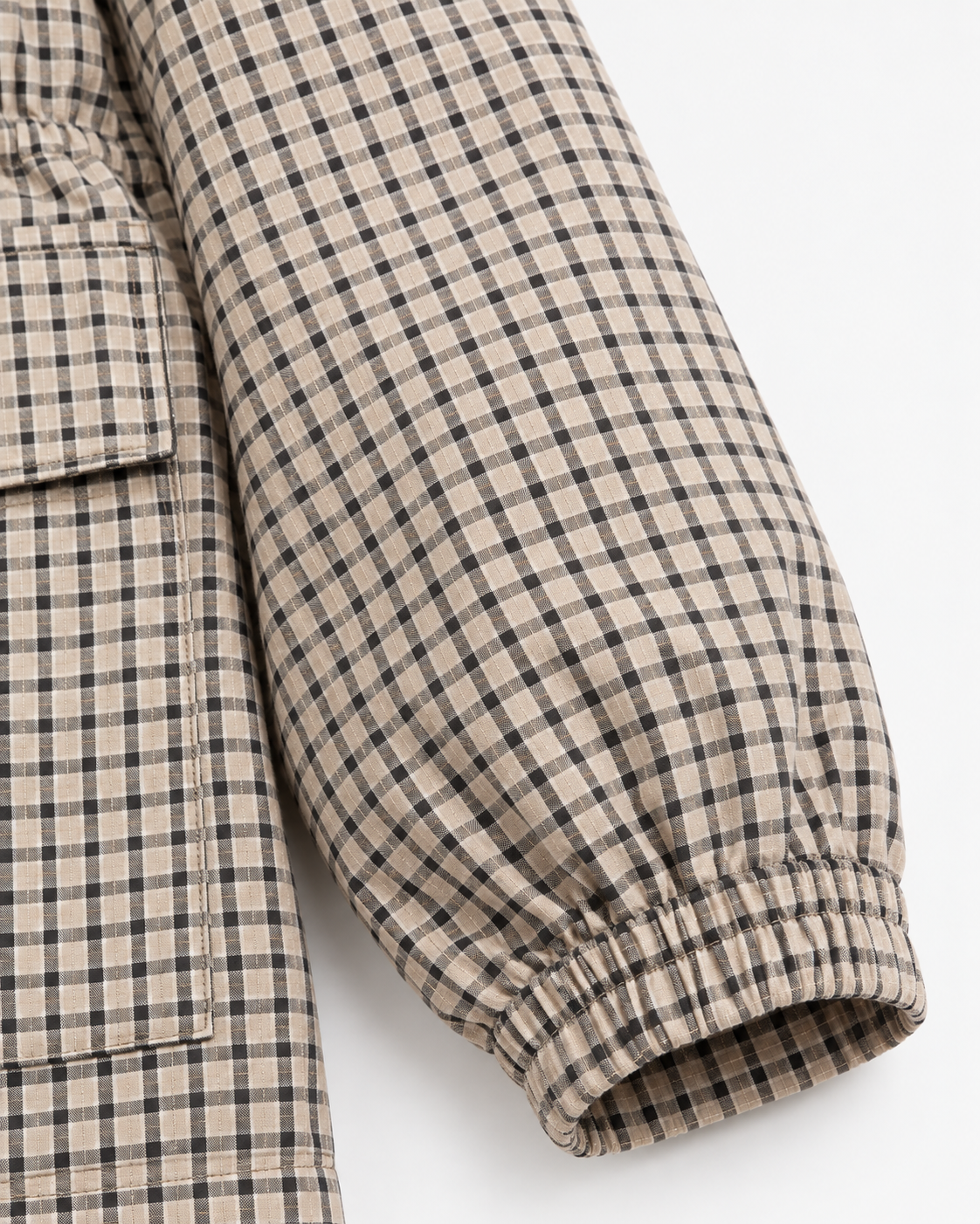 Women's Plaid Utility Jacket – Snap-Front Drawstring Waist Shacket