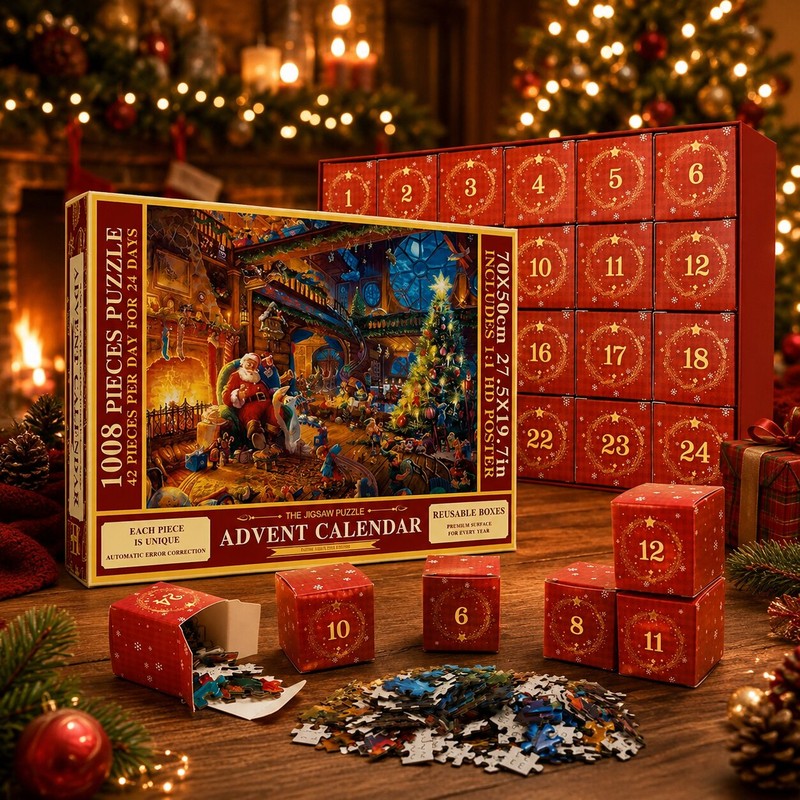 Holly | 1008 Piece Christmas Puzzle Advent Calendar