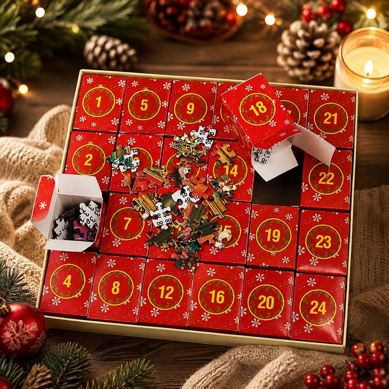 Holly | 1008 Piece Christmas Puzzle Advent Calendar