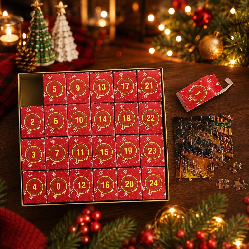 Holly | 1008 Piece Christmas Puzzle Advent Calendar