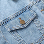 Women's Cropped Denim Trucker Jacket – Washed Classic Jean Jacket