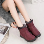 Quilted Snow Boots Women – Womens Winter Boots with Faux Fur Trim & Side Zip