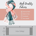 Women's Soft Plaid Winter Scarf – Oversized Checked Wrap Scarf
