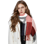 Women's Soft Plaid Winter Scarf – Oversized Checked Wrap Scarf