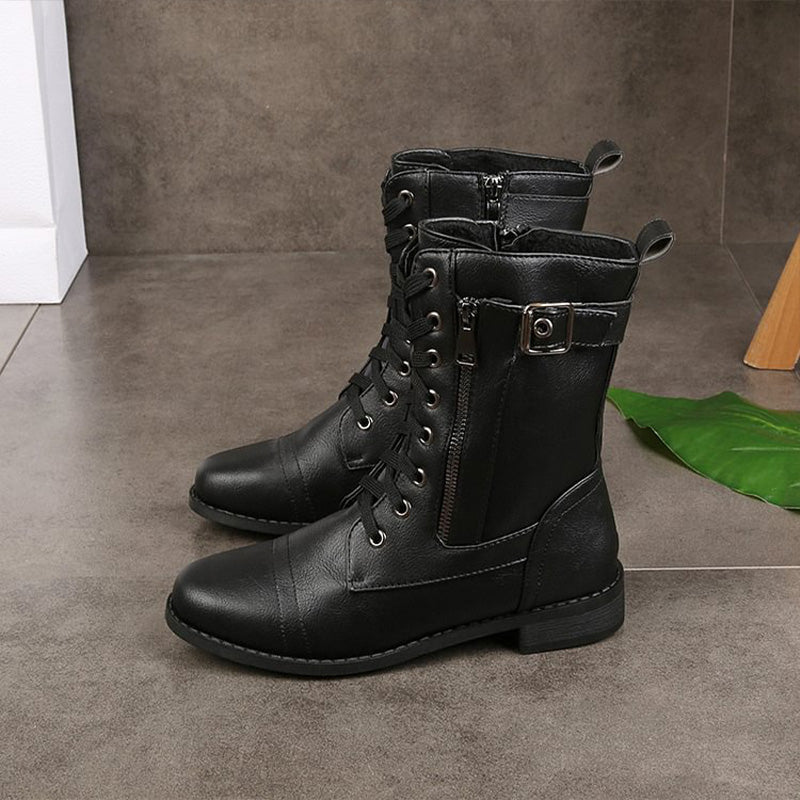 Women's Wide Fit Side Zip Ankle Boots – Soft Round Toe Everyday Boots