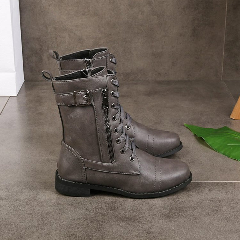 Women's Wide Fit Side Zip Ankle Boots – Soft Round Toe Everyday Boots