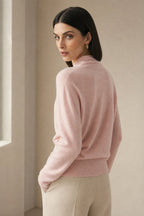 Beatrix | Women Crossover Collar Knit Sweater