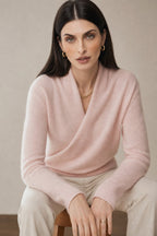 Beatrix | Women Crossover Collar Knit Sweater