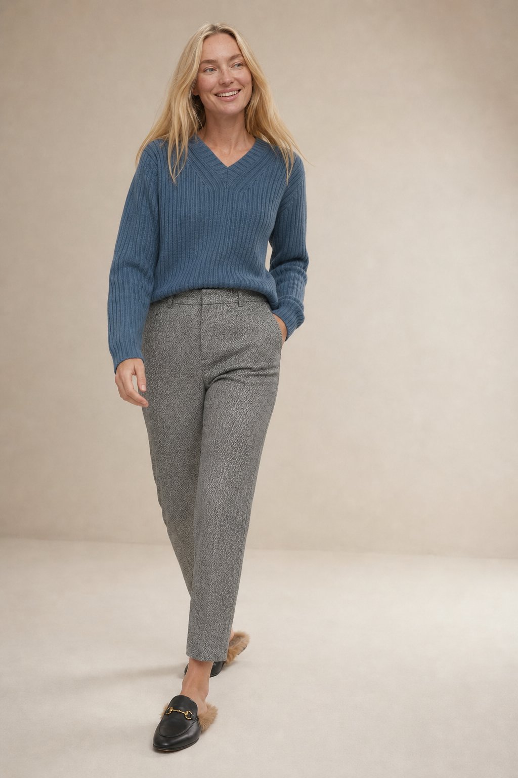 Camille | Women High Waist Straight Leg Tailored Trousers