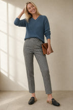 Camille | Women High Waist Straight Leg Tailored Trousers