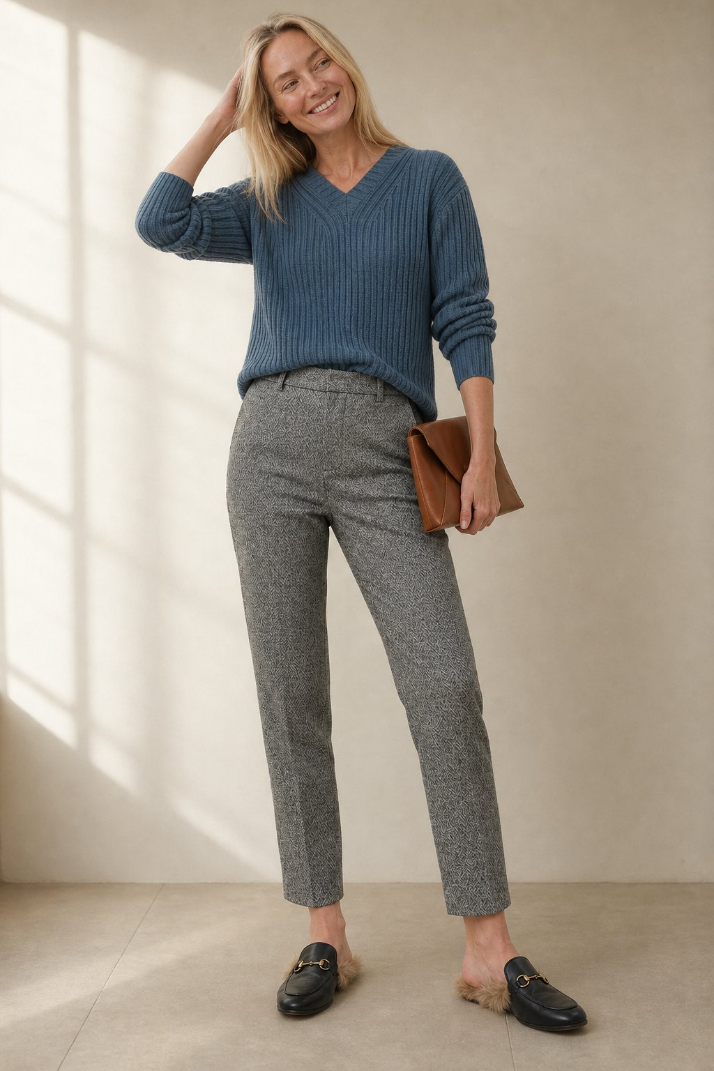 Camille | Women High Waist Straight Leg Tailored Trousers