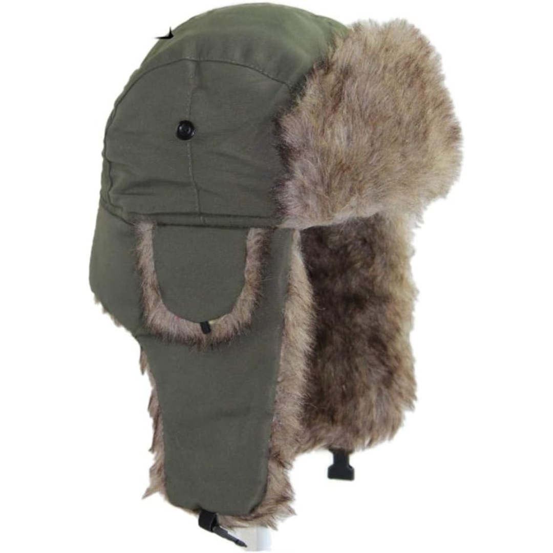 Women's Faux Fur Lined Trapper Hat – Warm Winter Hat with Ear Flaps