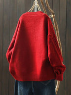 Women's Oversized Cable-Knit Cardigan – Button-Down Chunky Sweater
