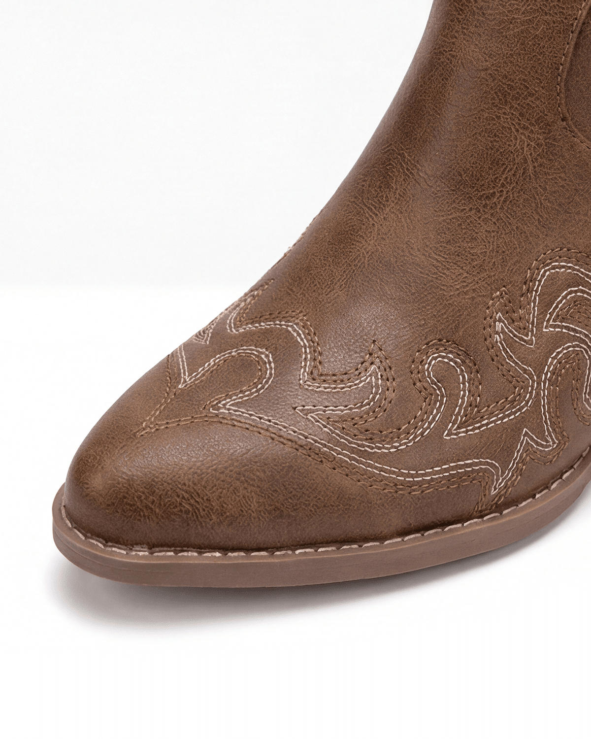 Women's Knee High Western Boots – Stitched Cowgirl Boots with Stacked Heel