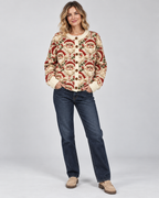 Women's Santa Christmas Cardigan – Holly Knit Button-Front Holiday Sweater