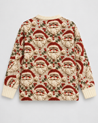 Women's Santa Christmas Cardigan – Holly Knit Button-Front Holiday Sweater