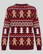 Women's Gingerbread Christmas Sweater – Fair Isle Crew Neck Holiday Knit