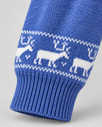 Women's Snowflake and Reindeer Christmas Sweater – Mock Neck Fair Isle Knit