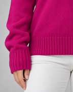 Women's Fair Isle Snowflake Quarter-Zip Sweater – Funnel Collar Nordic Knit Pullover