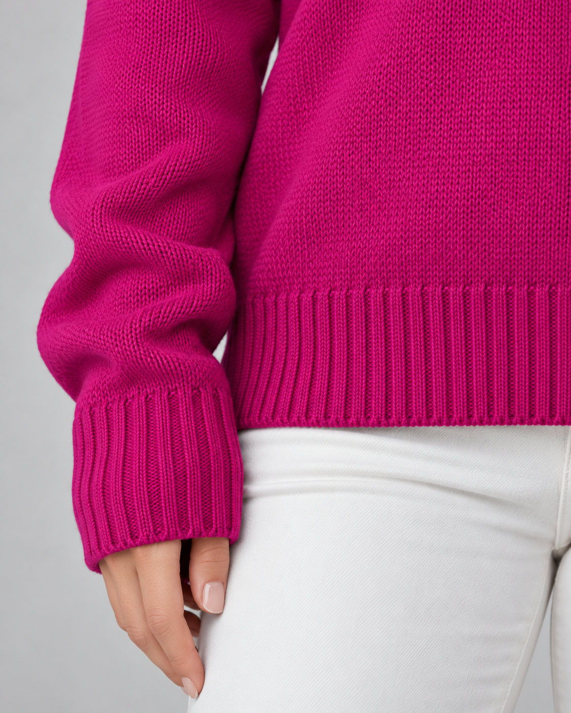Women's Fair Isle Snowflake Quarter-Zip Sweater – Funnel Collar Nordic Knit Pullover