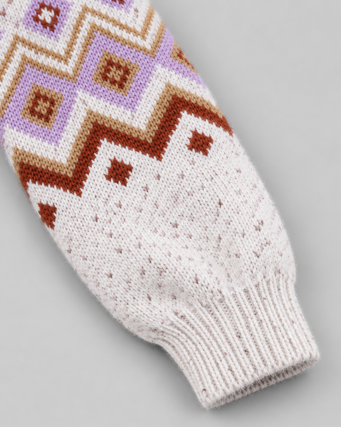 Women's Fair Isle High Neck Sweater – Nordic Geometric Pattern Knit Pullover