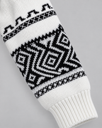 Women's Aztec Geometric Quarter-Zip Sweater – Funnel Collar Knit Pullover