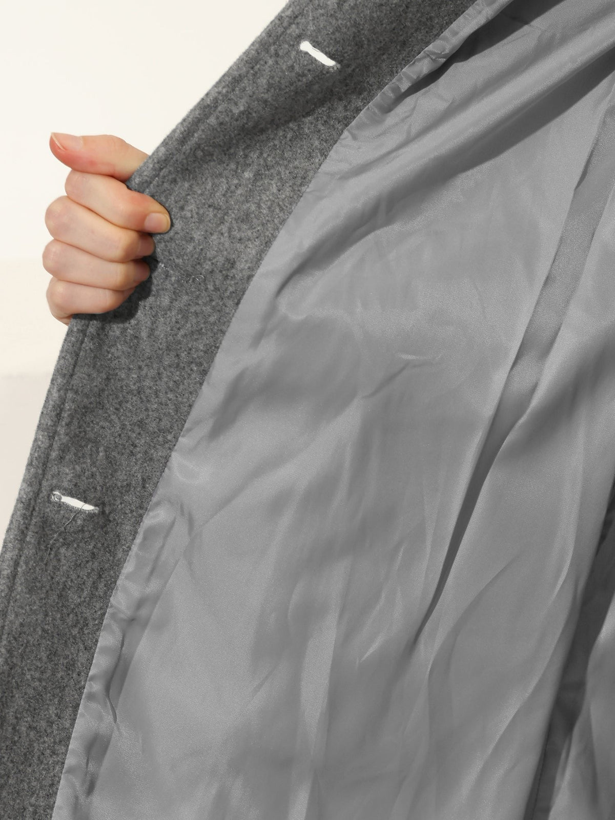 Women's Tailored Midi Overcoat – Single-Breasted Lapel Collar Winter Coat